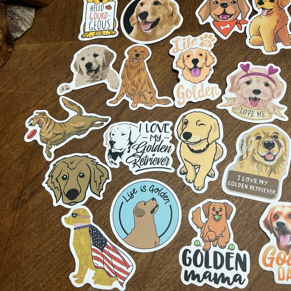 30 pc golden retriever sticker bundle NEW - Picture 4 of 6